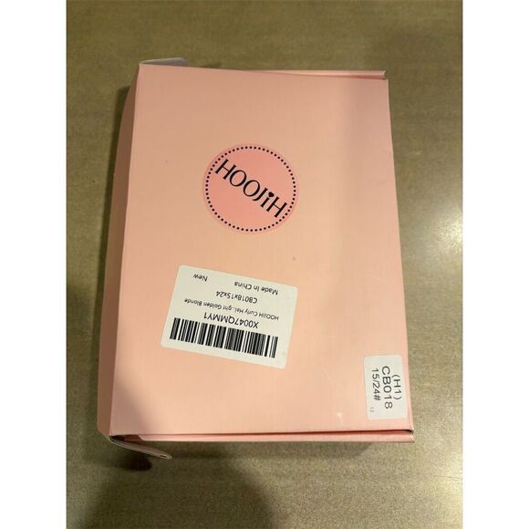 HOOJIH Curly Blonde Hair Topper Multicolor Easy Attach Unisex - Picture 5 of 6